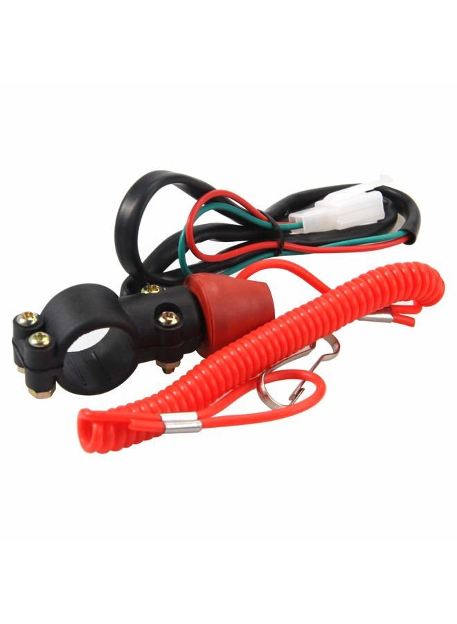 ZOOKOTO Kill Stop Switch for Motorcycle Boat Outboard Engine Motor 22mm 7/8" with Tether Lanyard Cord - Image 2