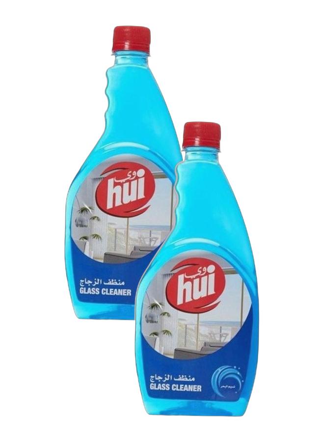 HUI Sea Breeze Scent Glass Cleaner Refill 500ml (Pack of 2) - Image 1