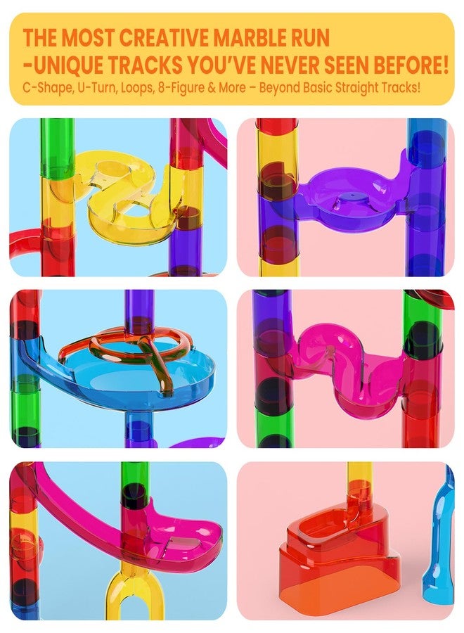 MaxTronic Marble Run, 150 Pcs Marble Maze Race Building Blocks Toy Game & STEM Learning Toys Christmas Birthday Gift for Kids Aged 3-12 - Image 3