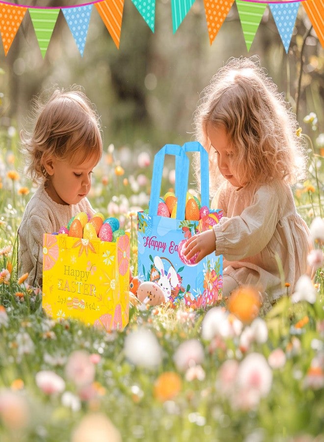 DECHISY 12Pack Easter Bags with Handles for Kids, Bunny Carrot Chick Reusable Easter Egg Hunt Bags, Non-Woven Easter Baskets for Gifts Wrapping, Easter Egg Hunt, Easter Party Favors, 8.3×7.9×5.9inch - Image 5