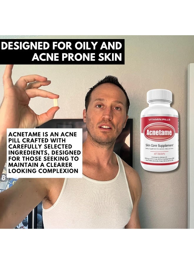 Acnetame 3 Pack- Vitamin Supplements for Acne Treatment- Hormonal Pimple Tablets to Clear Oily Skin for Women, Men, Teens, and Adults - Image 3
