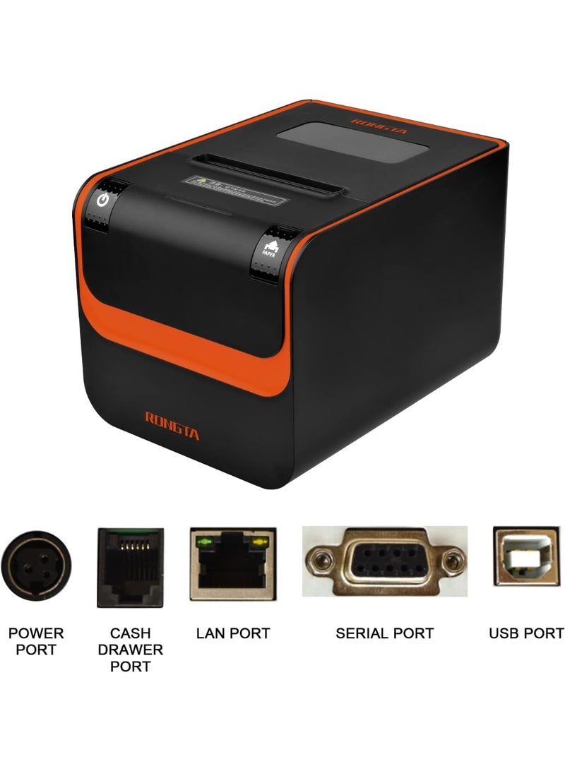 Rongta RP332 80mm Direct Thermal POS Receipt Printer with Auto Cutter, USB Serial Ethernet Interface - Image 3