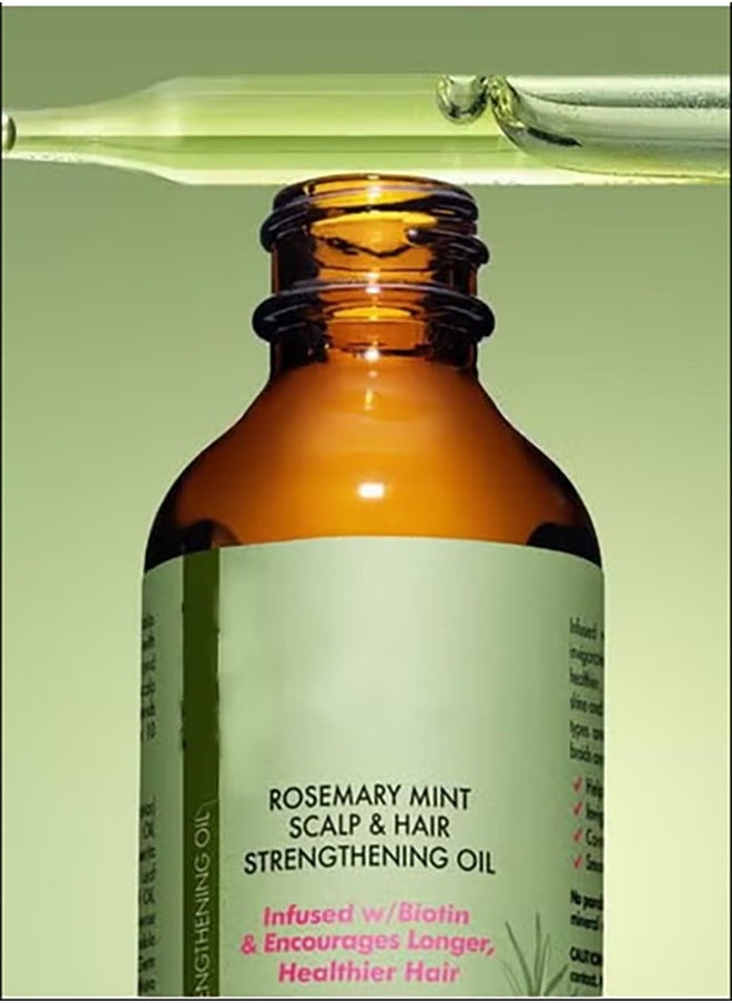 Mielle oil Rosemary - Rosemary Mint Biotin-Infused Hair Strengthening Oil - Daily Scalp Treatment & Split End Care, 2 Fl.oz (59ml) Nourishing Hair Care Oil - Image 1