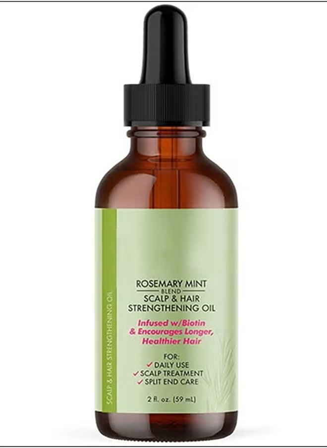 Mielle oil Rosemary - Rosemary Mint Biotin-Infused Hair Strengthening Oil - Daily Scalp Treatment & Split End Care, 2 Fl.oz (59ml) Nourishing Hair Care Oil - Image 1