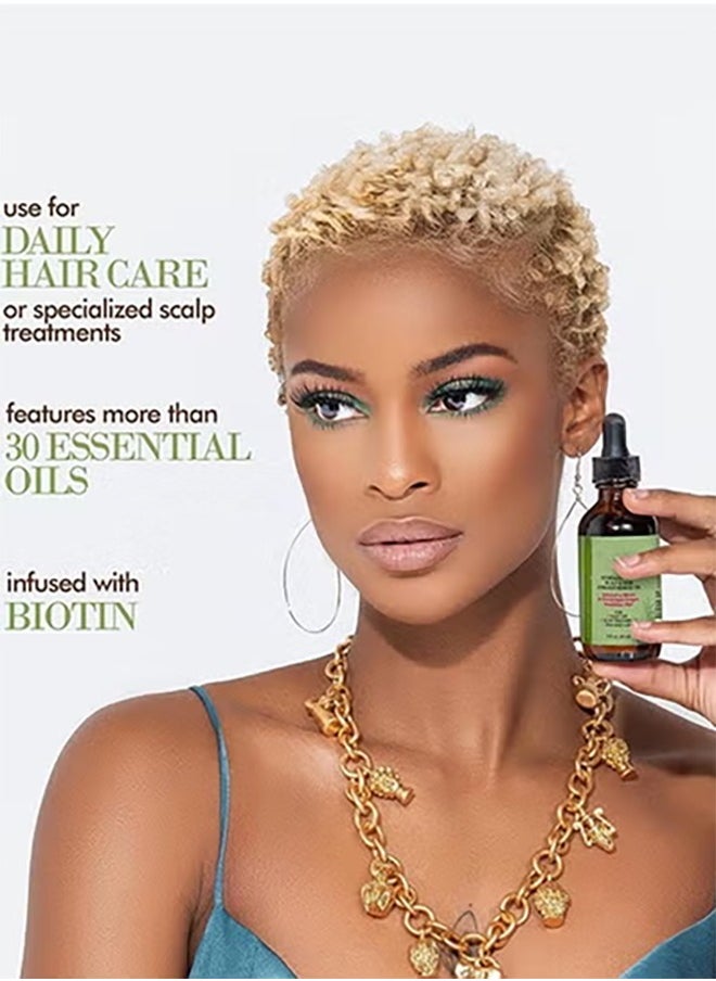 Mielle oil Rosemary - Rosemary Mint Biotin-Infused Hair Strengthening Oil - Daily Scalp Treatment & Split End Care, 2 Fl.oz (59ml) Nourishing Hair Care Oil - Image 1
