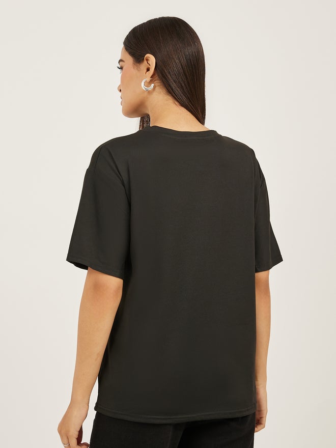 Styli Slogan Print Round Neck Short Sleeve T-Shirt - Image 5