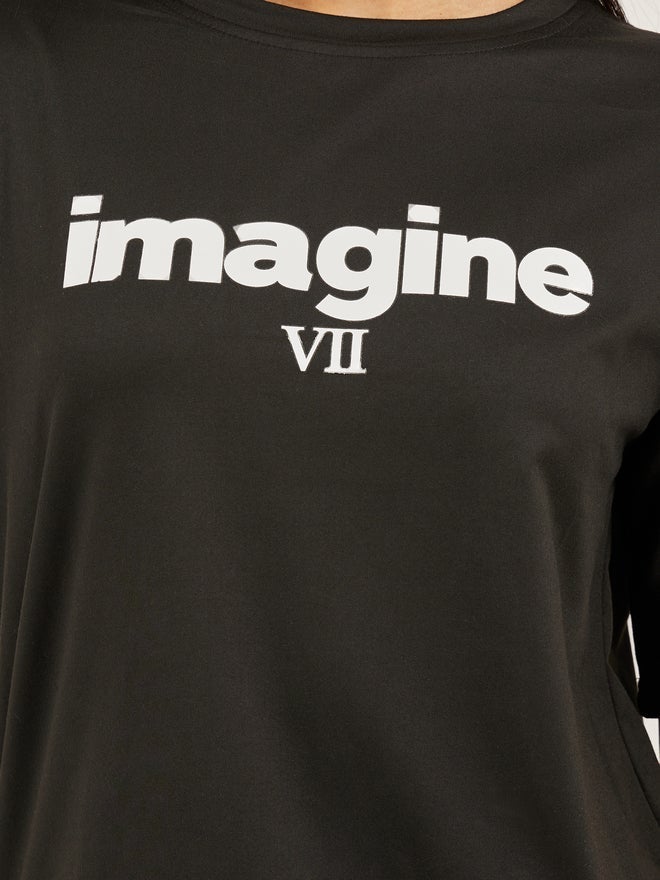 Styli Slogan Print Round Neck Short Sleeve T-Shirt - Image 4