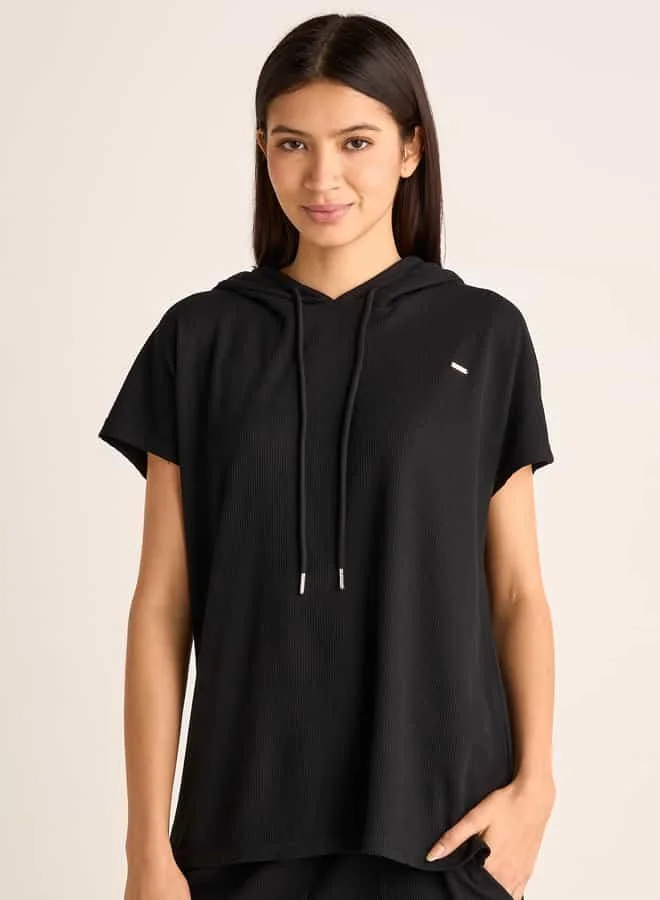 Splash FAV Ribbed Hooded T-shirt and Pyjama Set