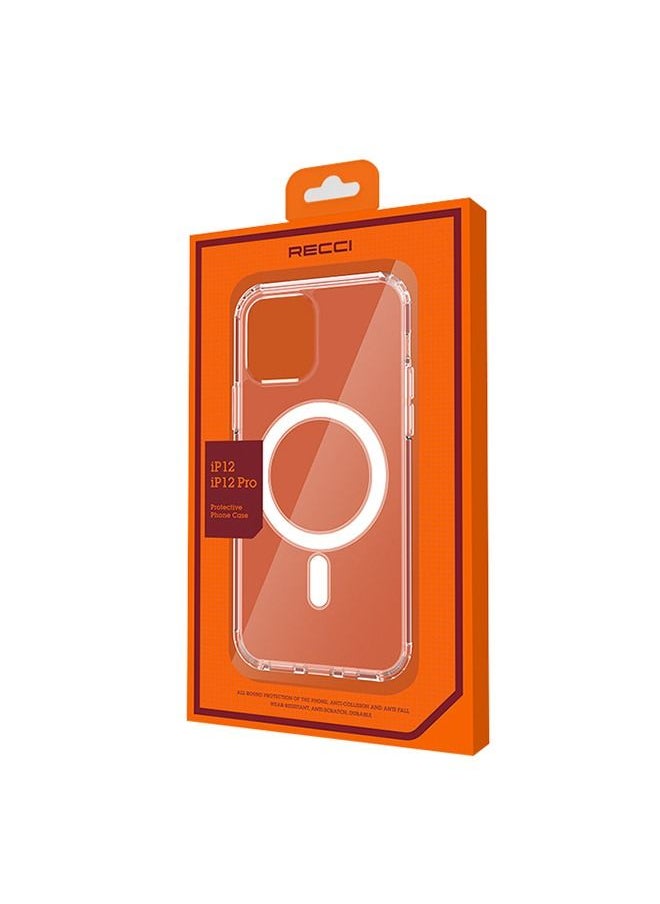 Recci - Cover iPhone 12 Pro Max, transparent, wireless charging and protection for the mobile camera with a thick frame, waterproof, fingerprint-resistant and fall-resistant - Image 1