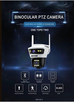 JORTAN Jortan 8MP Dual Lens Indoor Outdoor Wi-Fi Security Camera, Full Color IR Night Vision, 2 way Talking, Motion Detection, IP66 Water and Dustproof, PTZ Control, 24/7 Recording  - Image 2