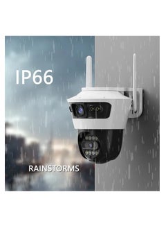 JORTAN Jortan 8MP Dual Lens Indoor Outdoor Wi-Fi Security Camera, Full Color IR Night Vision, 2 way Talking, Motion Detection, IP66 Water and Dustproof, PTZ Control, 24/7 Recording  - Image 3