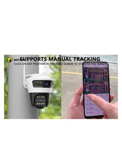 JORTAN Jortan 8MP Dual Lens Indoor Outdoor Wi-Fi Security Camera, Full Color IR Night Vision, 2 way Talking, Motion Detection, IP66 Water and Dustproof, PTZ Control, 24/7 Recording  - Image 4