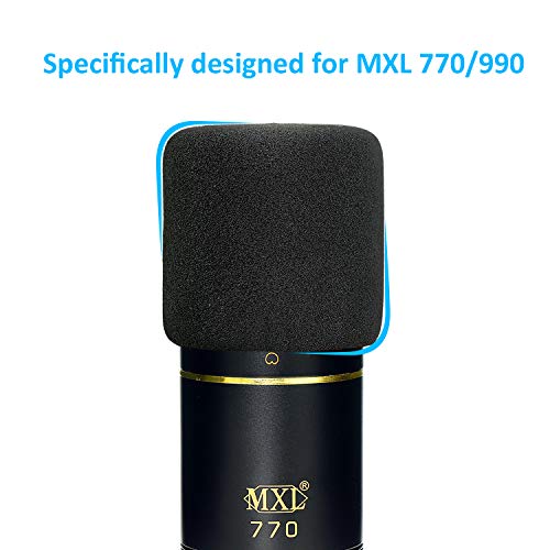 SUNMON Foam Mic Windscreen, Pop Filter Wind Cover fits MXL 770 MXL 990 Condenser Cardioid Microphone - Image 3