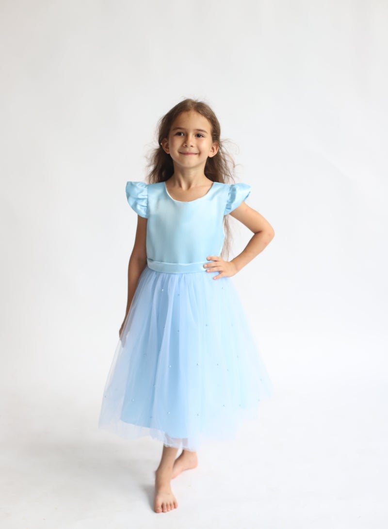 D'Daniela Anna Princess Blue Dress - Image 1