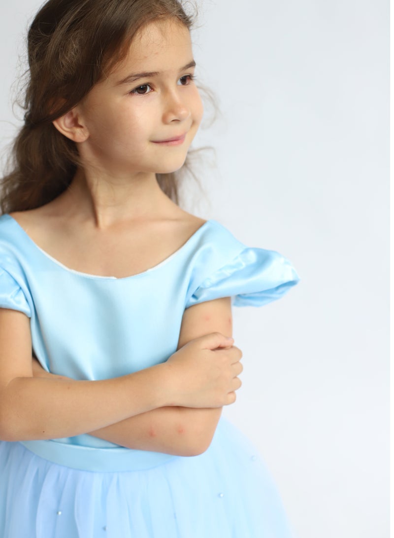 D'Daniela Anna Princess Blue Dress - Image 3