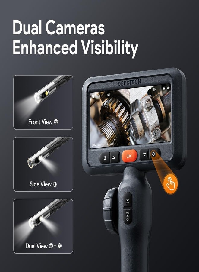 DEPSTECH Dual-Lens Articulating Borescope,Inspection Camera with Light 1.5M - Image 3