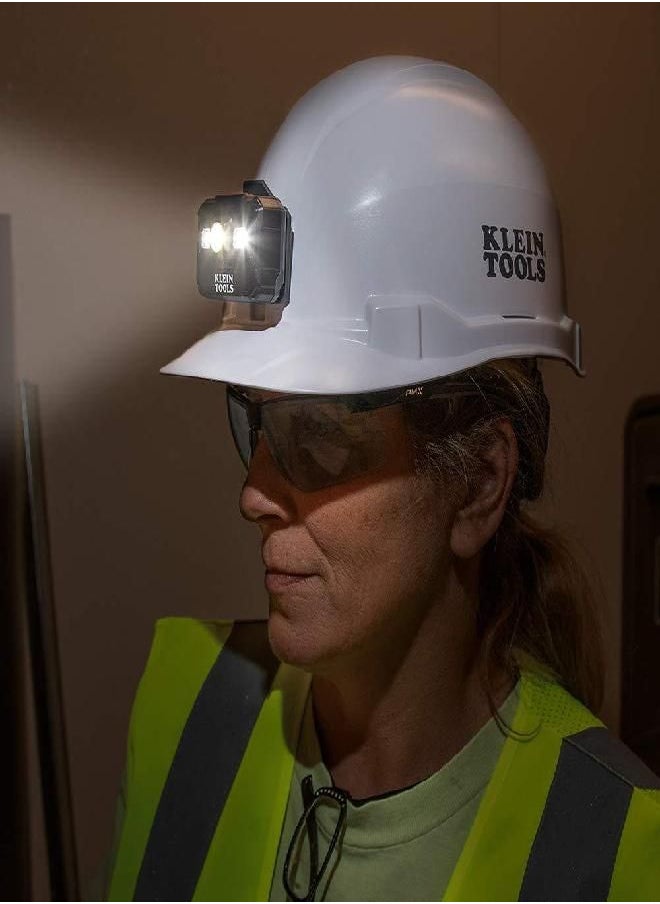 Klein Tools Klein Tools 56062 Rechargeable LED Headlamp / Worklight for Klein Hardhats, 300 Lumens, All-Day Runtime, 3 Modes, for Work and Outdoors  - Image 3