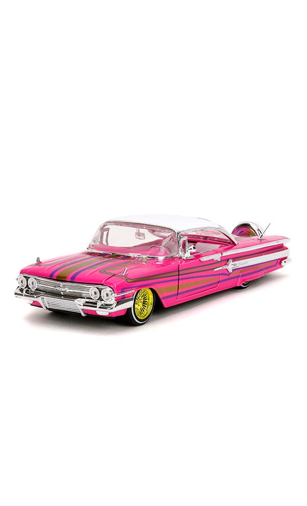 JADA Pink Slips 1:24 - 1960 Chevrolet Impala, Die-Cast Car with Base, Toys for Kids and Adults - Image 4