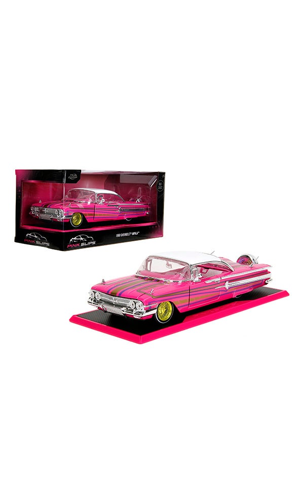 JADA Pink Slips 1:24 - 1960 Chevrolet Impala, Die-Cast Car with Base, Toys for Kids and Adults - Image 1