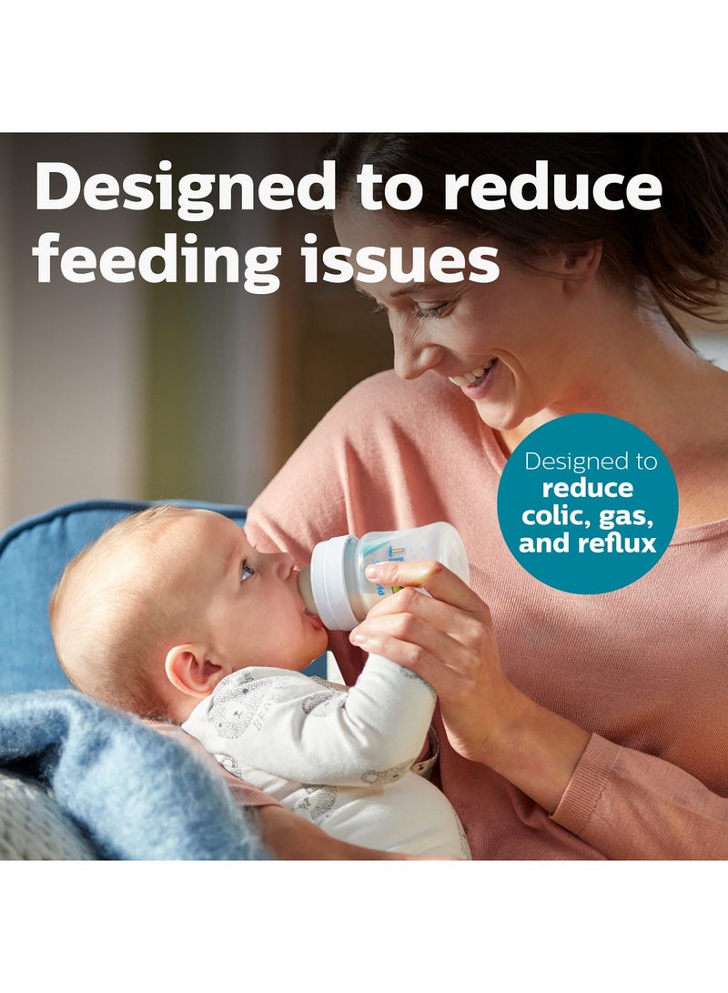 Philips Avent Anti Colic Baby Bottles With Airfree Vent 4Oz 4Pk Clear Scy701 04 4 Pack - Image 2