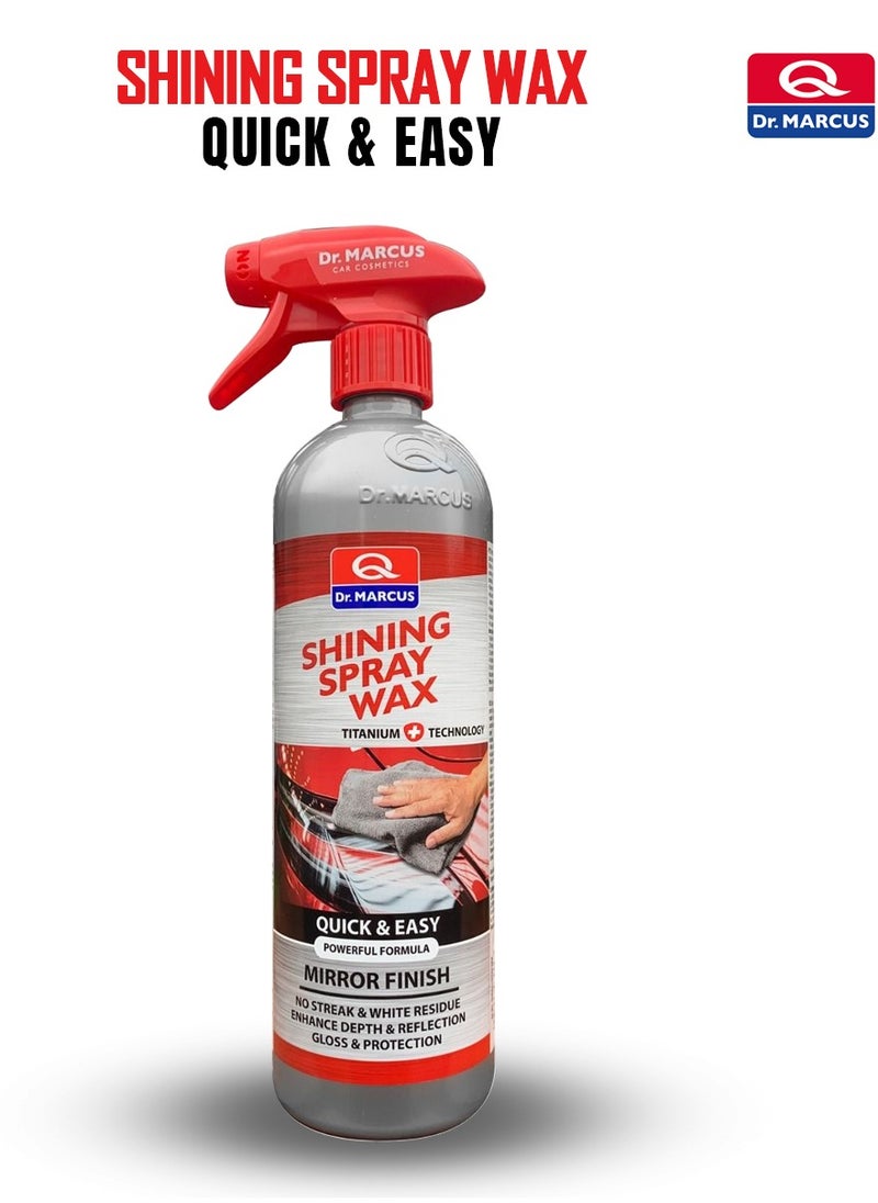 Dr.MARCUS Titanium Car Paint Care Spray Wax Quick & Easy Mirror Finish, Suitable For All Types Of Cars 750ml  - Image 1