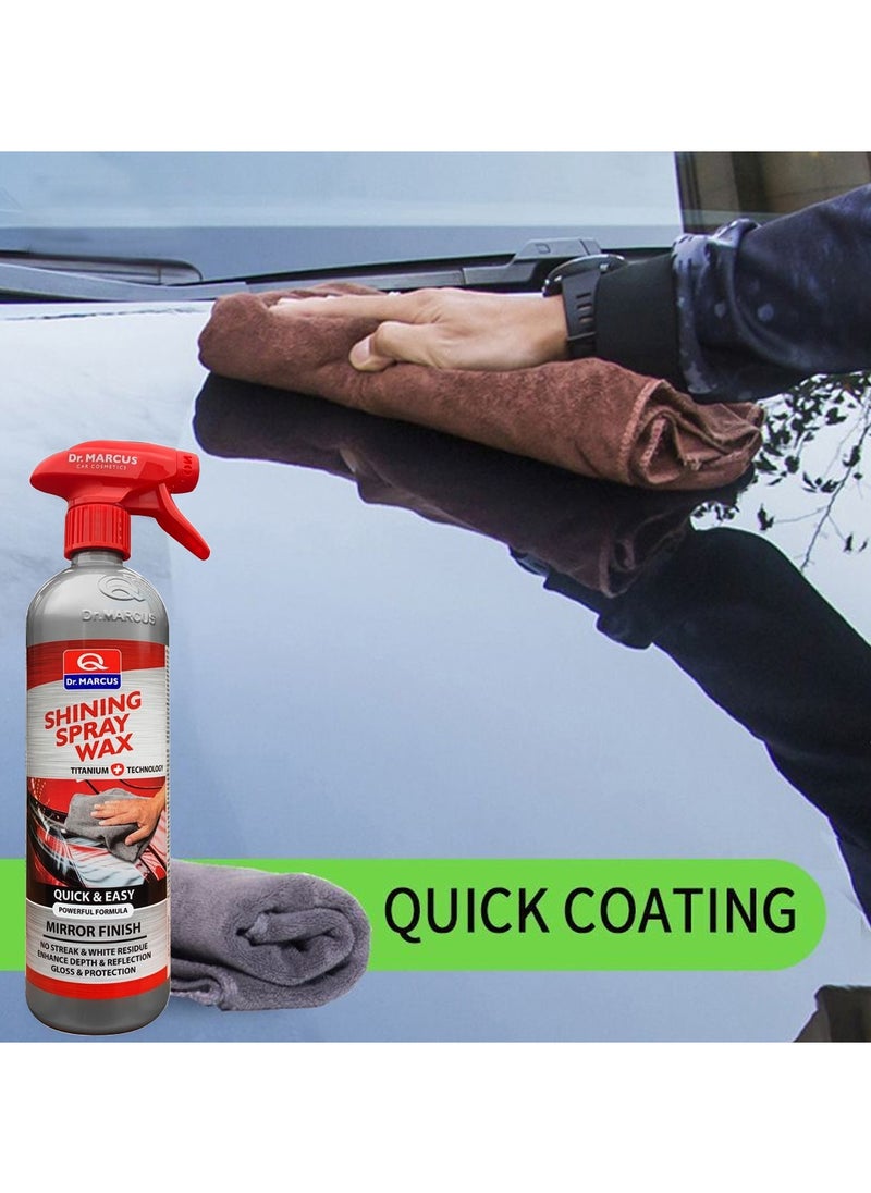 Dr.MARCUS Titanium Car Paint Care Spray Wax Quick & Easy Mirror Finish, Suitable For All Types Of Cars 750ml  - Image 5