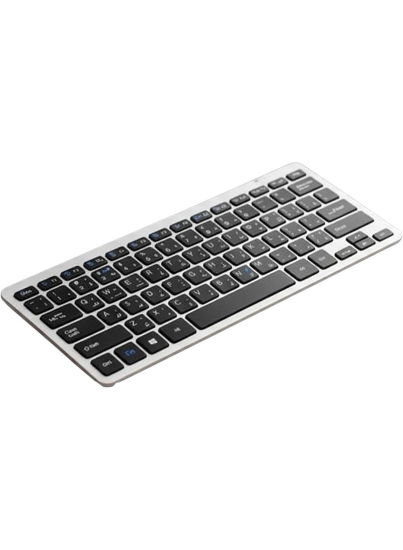 Zero ZR-3060 Wireless Membrane Keyboard, Slim Frame Ergonomic Design, Arabic & English Keys, 2.4GHz Wireless Keyboard for Laptop & PC – Black - Image 1
