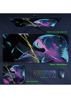 Cyberpunk Edge Walker Mouse Pad Computer Desktop Pad Lucy Edge Runner Cyberpunk 2077 Surrounding-Color:900x400x3mm-Pattern:Edge Walker 009