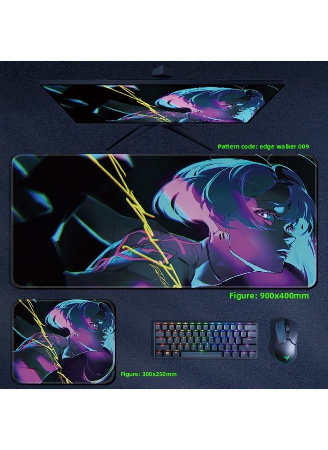 Generic - Cyberpunk Edge Walker Mouse Pad Computer Desktop Pad Lucy Edge Runner Cyberpunk 2077 Surrounding-Color:900x400x3mm-Pattern:Edge Walker 009 - Image 1