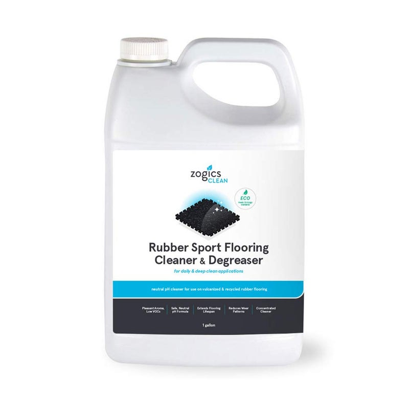 Zogics Rubber Flooring Cleaner and Degreaser â€“ Cleaner Concentrate and Heavy Duty Degreaser for Rubber Floors and Mats, Biodegradable and Non Toxic Cleaner (1 Gallon) - Image 1