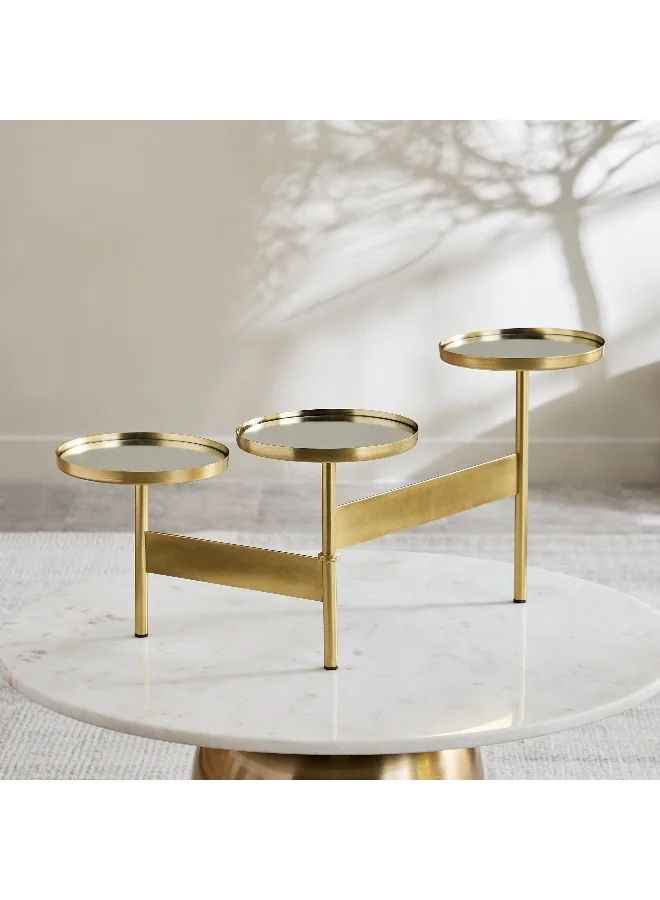 Home Box Milo Decorative Metal 3-Tier Mirror Stand - 45x57x32 cm