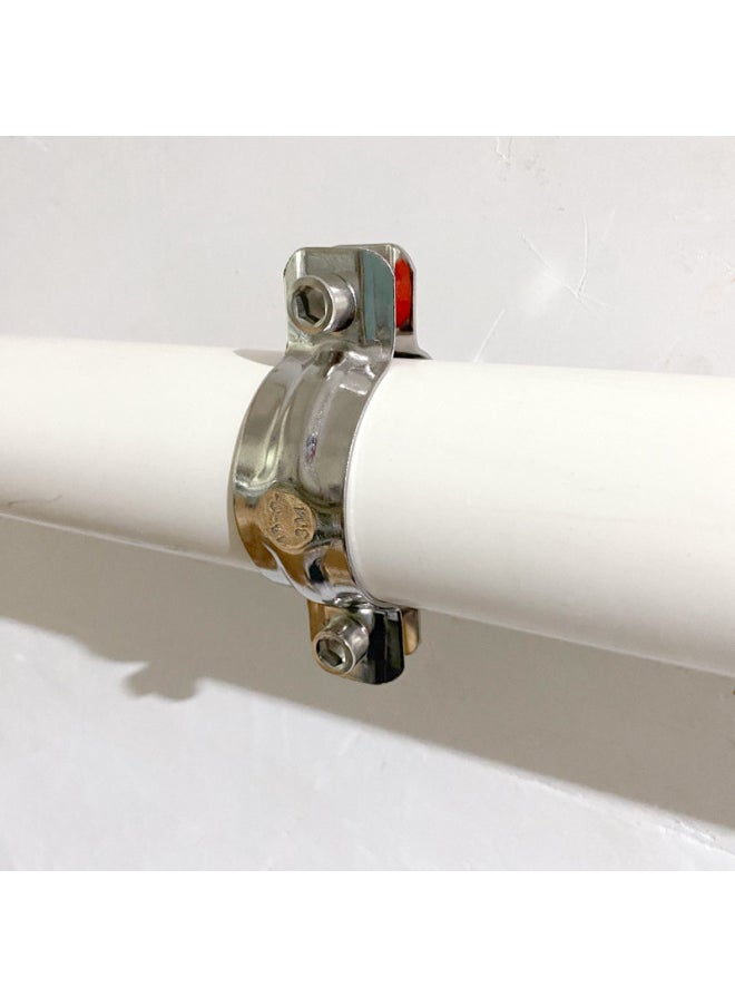 Generic - 304 Stainless Steel Clamp Gas Pipe Clamp Water Pipe Expansion Wire Fixed Buckle Clamp Single Welding Nut Pipe Bracket-Specification Model:Pipe Clamp Inner Diameter 125-133 Mm M8 Nut Without Pad - Image 1