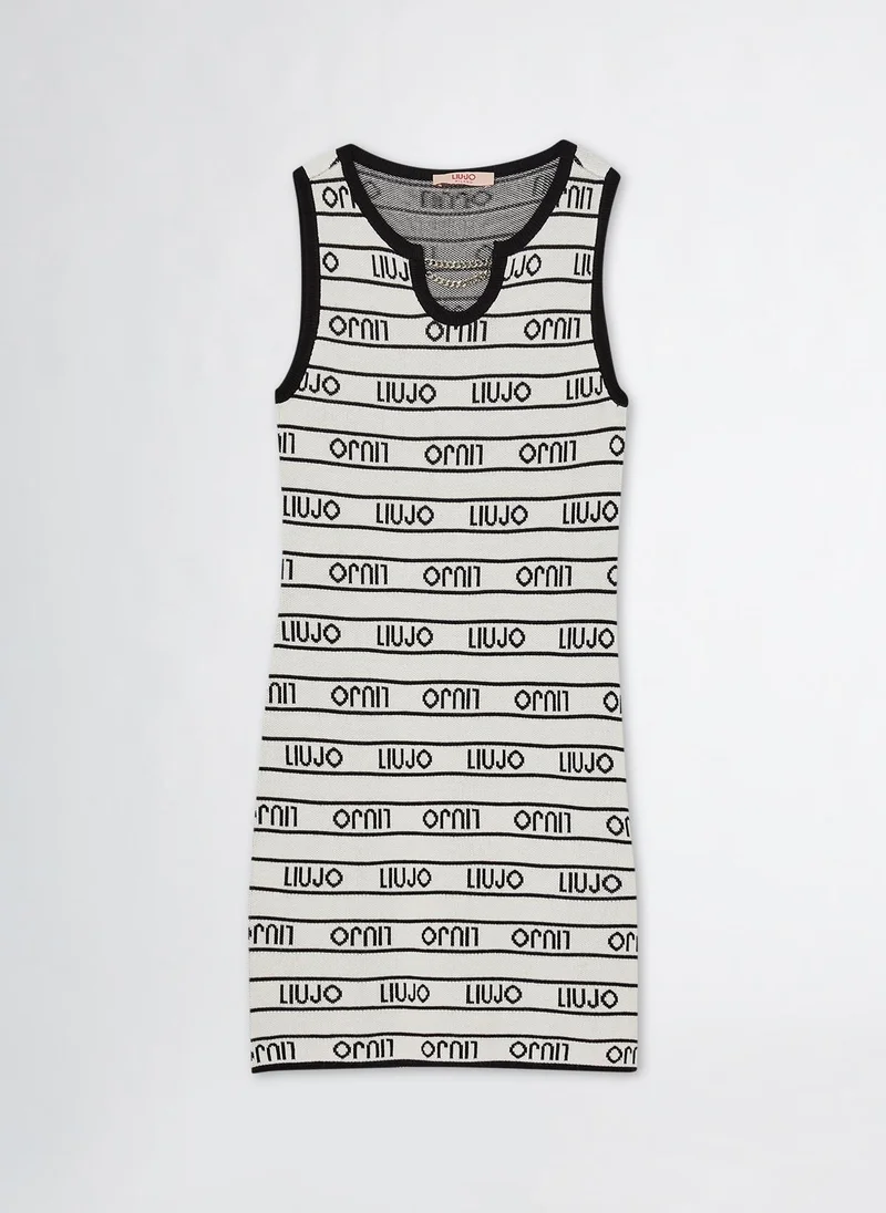 Liu Jo Striped Sleeveless Dress