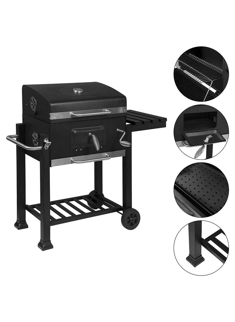 Charcoal BBQ Grill Extra Large with Oversize Cooking Area, Outdoor Cooking Barbecue Grill with Charcoal Trays and Foldable Side Table - pzsku/Z8B6F6ACD5BCC79592AF1Z/45/_/1716965606/71fee40a-ed71-4c4b-8c4f-351a63919fb6