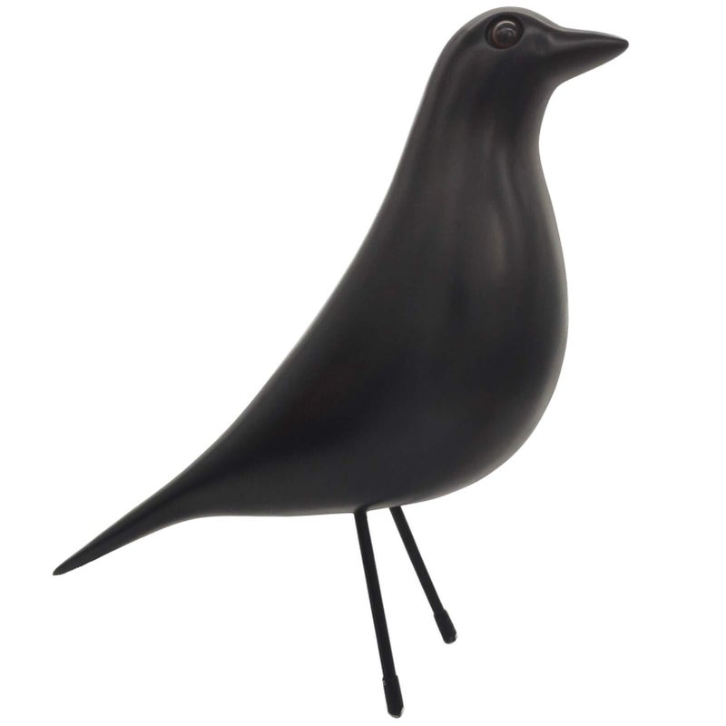 MidCentury House Bird Room Decor Resin Pigeon Adornment for Office Home Desk Decoration Ornament Gifts Replica Sculpture Black