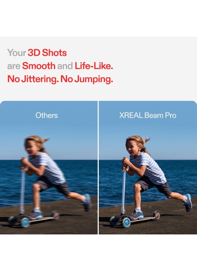 XREAL - XREALBeam Pro, The AR Glasses Spatial Computing Companion, 3D Cameras, Android 14, Supports All Google Play Store Apps, Multiple Spatial Experiences for Movies, TV and Gaming, FHD 1080p, 8GB+256GB - Image 1