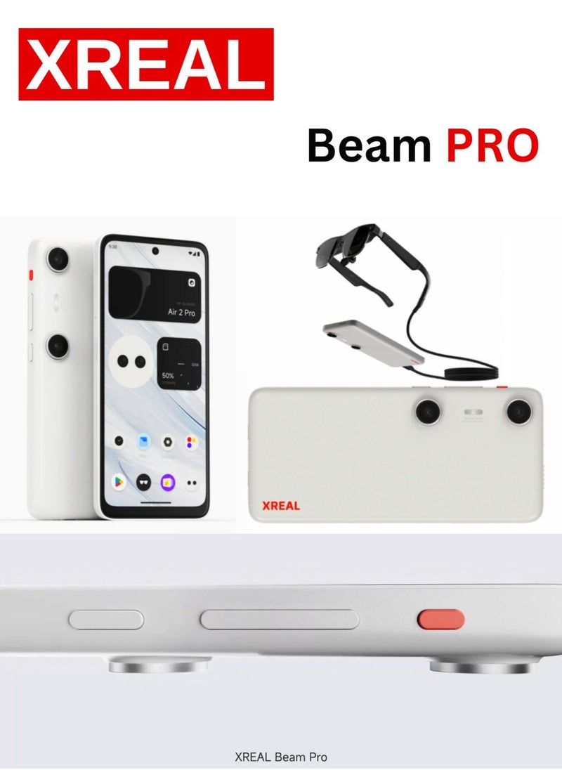 XREAL - XREAL Beam Pro, The AR Glasses Spatial Computing Companion, 3D Cameras, Android 14, Supports All Google Play Store apps, Multiple Spatial Experiences for Movies, TV and Gaming, FHD 1080p (8G+256G) - Image 1