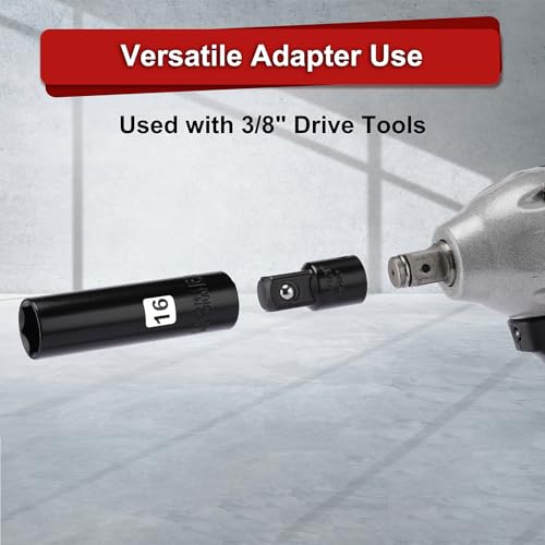 Mayouko 41PCS 1/2" Drive Impact Socket Wrench Set, Deep & Shallow Metric Socket Set 8-32mm, 72 Tooth Ratchet Handle, CR-V, Includes Extension Bars, Universal Joint, Adapters, 6 Point Design - Image 5