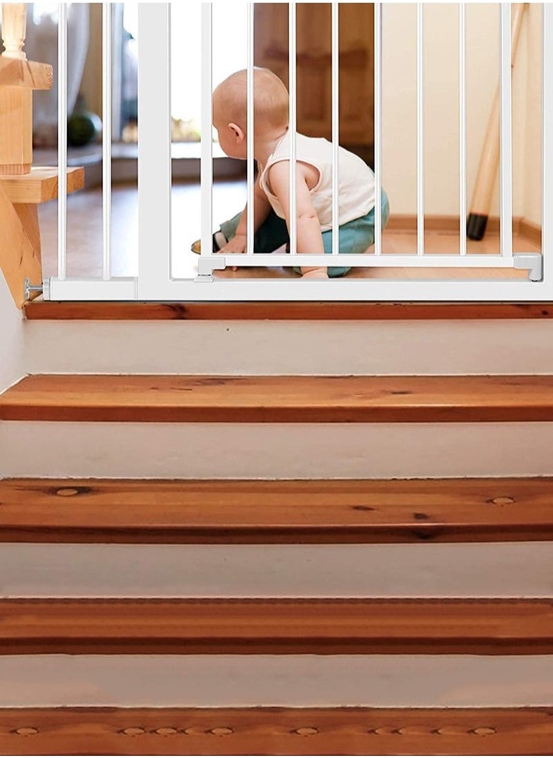 ULHYC Auto Close Safety Baby Gate, Extra Wide Child Gate, Maximum Suitable For 143 cm, Including 10cm, 20cm, 30cm Extension Rack, Easy Walk Thru Durability Dog Gate for Stairs, Doorways  - Image 4