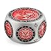 DNDND Dual D20 8in1 Spinner Metal Dice Hexagonal Spinning DD Monster Themed Dice Set for TTRPG Dungeons and Dragons Dungeon Masters with Collectible Gift Tin Silver with Red - Image 2
