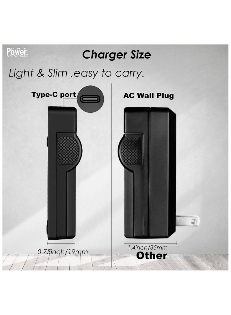 DMK Power TC-USB1 Type-C Charger for NB-13L Battery – Compact USB Charger fit for Canon PowerShot G7 X, G9 X, SX740 HS, SX730 HS and More - Image 4