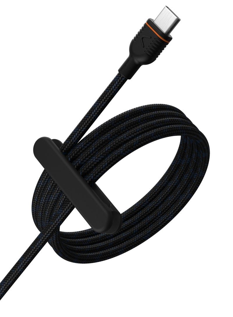 UNISYNK USB-C to USB-C Cable - 60W Fast Charging, USB 2.0 Data Transfer, Type-C to Type-C Charging Cable, Compatible with MacBook, iPad Pro, Samsung Galaxy, Pixel, Black, 1.2m Length - Image 2