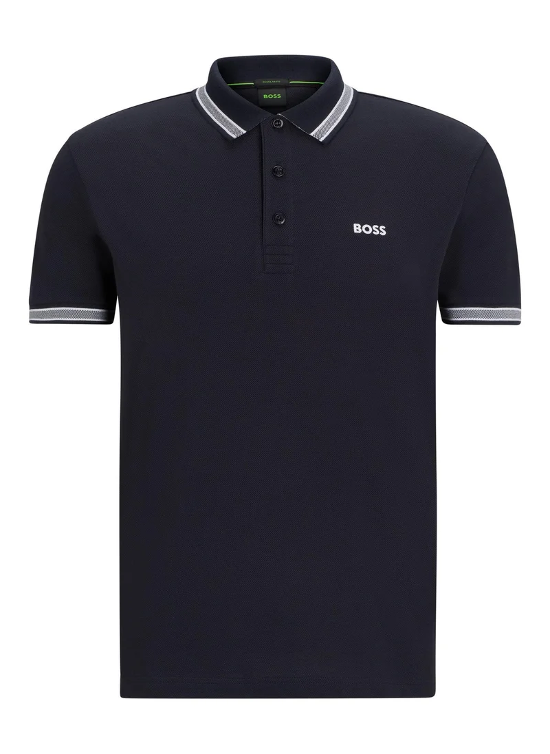 BOSS Dark Blue Paddy polo shirt in cotton piqué for Men | Best Price UAE