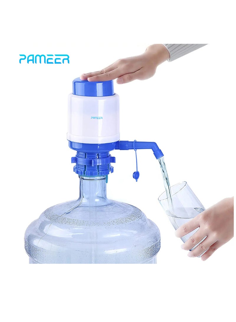 PAMEER Manual Water Pump BPA-Free Hand Pressure Drinking Dispenser Water Pump for 2 to 6 Gallon Water Bottle and Jug with Fitting Cap Hand Pressure Drinking Water Pump with 3 Tubes - Image 1