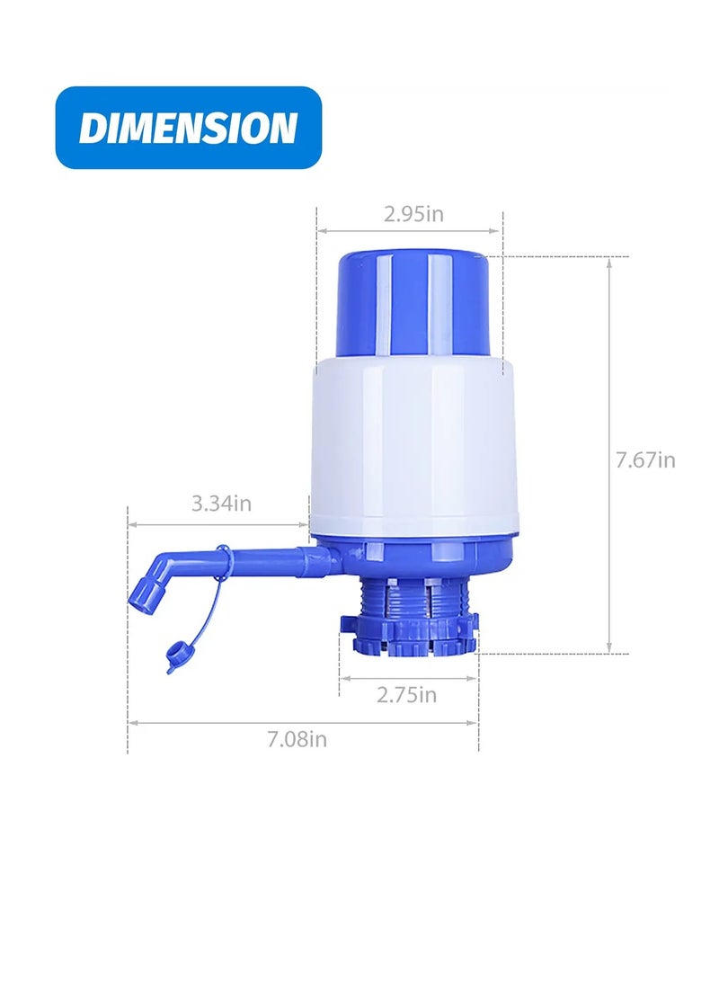 PAMEER Manual Water Pump BPA-Free Hand Pressure Drinking Dispenser Water Pump for 2 to 6 Gallon Water Bottle and Jug with Fitting Cap Hand Pressure Drinking Water Pump with 3 Tubes - Image 4