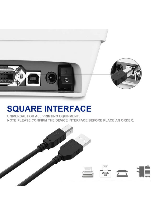 Arzweyk USB Printer Cable Cord to Computer Compatible with HP OfficeJet Pro 9025 9015 8740 8210 8020 8025 8035 7740 7110 6230 5740 5255 4650 4630 3830 250 200, Canon, Dell, Epson, Lexmark, Xerox, Samsung(5FT) - Image 4
