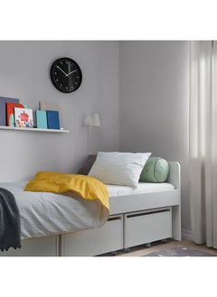 Zaboon Duvet Cover And Pillowcase, Check Pattern White/Yellow, 150X200/50X80 Cm  - Image 3