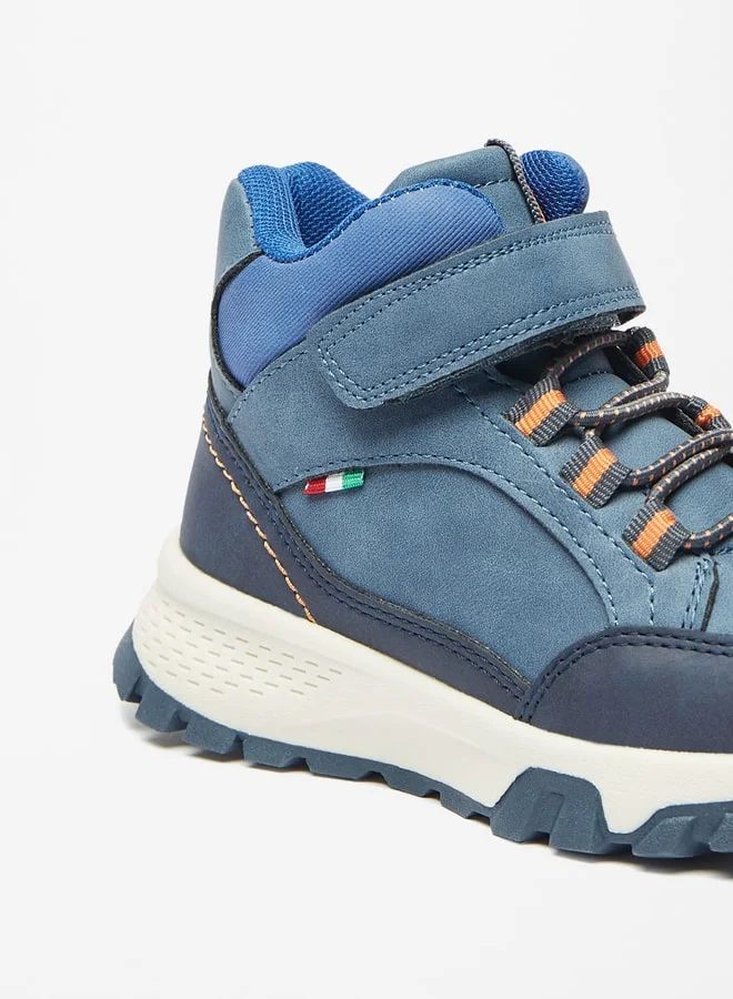 LBL by Shoexpress Boys Solid Low Ankle Boots with Hook and Loop Closure