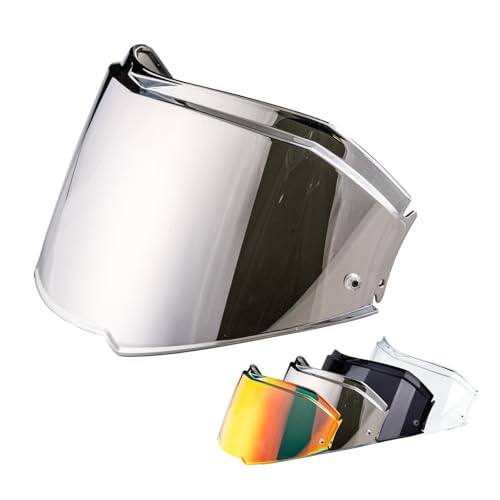 VCOROS Helmet Visor For Valiant II Helmet Visor Unisex-Adult Flip Up Helmets Replacement Helmet Shield (Chrome Silver) - Image 1