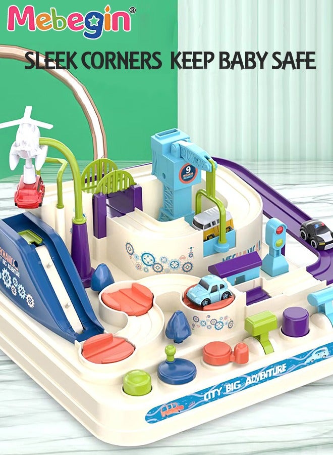 MEBEGIN Cars Race Track Toys with 4 Toy Cars, Kids Car Adventure Toy, Race Track Vehicle Set, Fun Durable Adventure Vehicles Toy, Preschool Educational Interactive Toy, Easy to Install and Play, No Battery Required, Ideal Gift for Kids Aged 3+ - Image 4